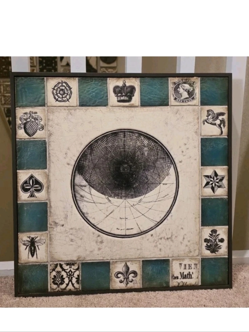 Sid Dickes Rare Teal Black Gameboard Tablet